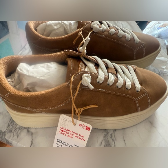 NIB Roxy Womens Sheilahh Open Beige/Beige Shoes Platform Sneakers Size 6.5 - Picture 6 of 8